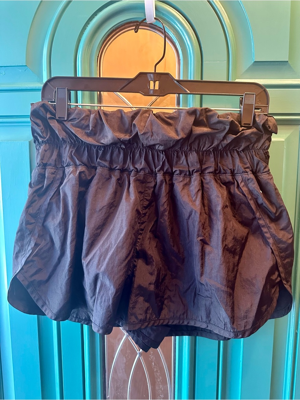 Free People Movement Black Nylon Athletic Shorts